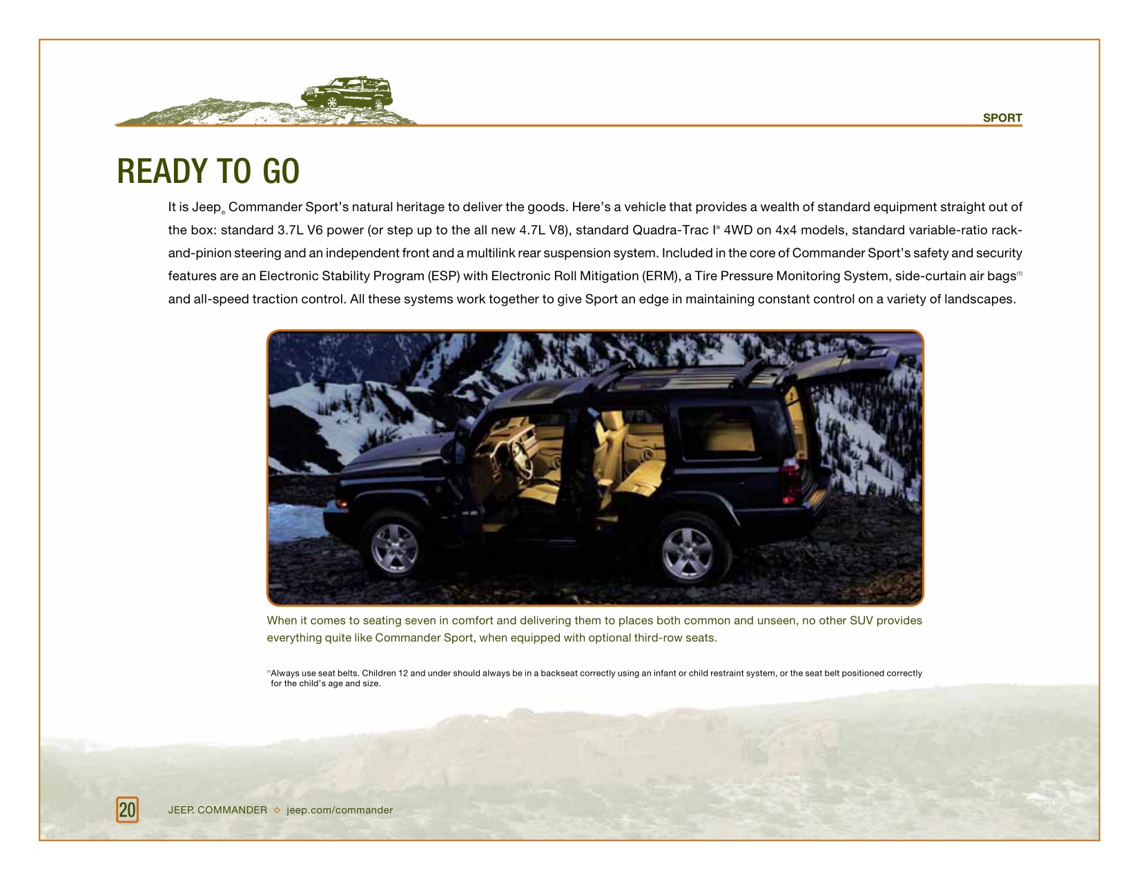 2008 Jeep Commander Brochure Page 21